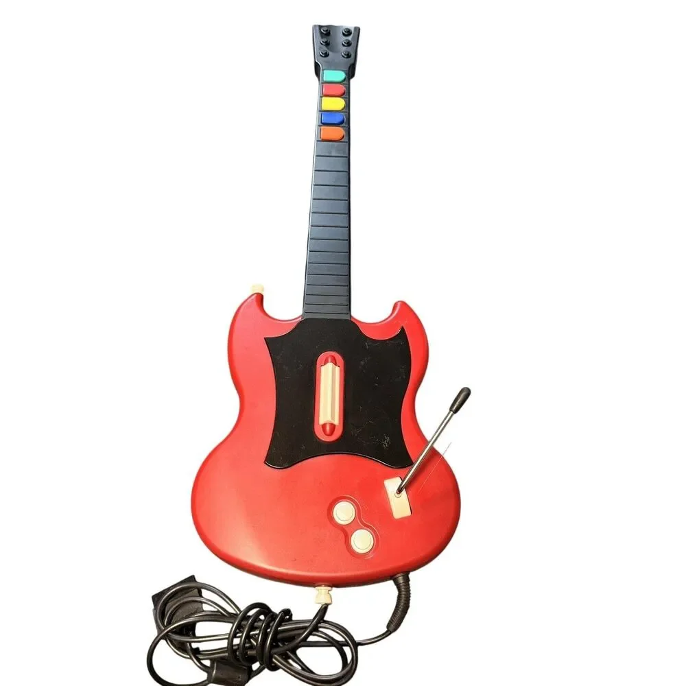 RedOctane Guitar Hero Wired Guitar Controller Red Sony PlayStation 2 For Parts